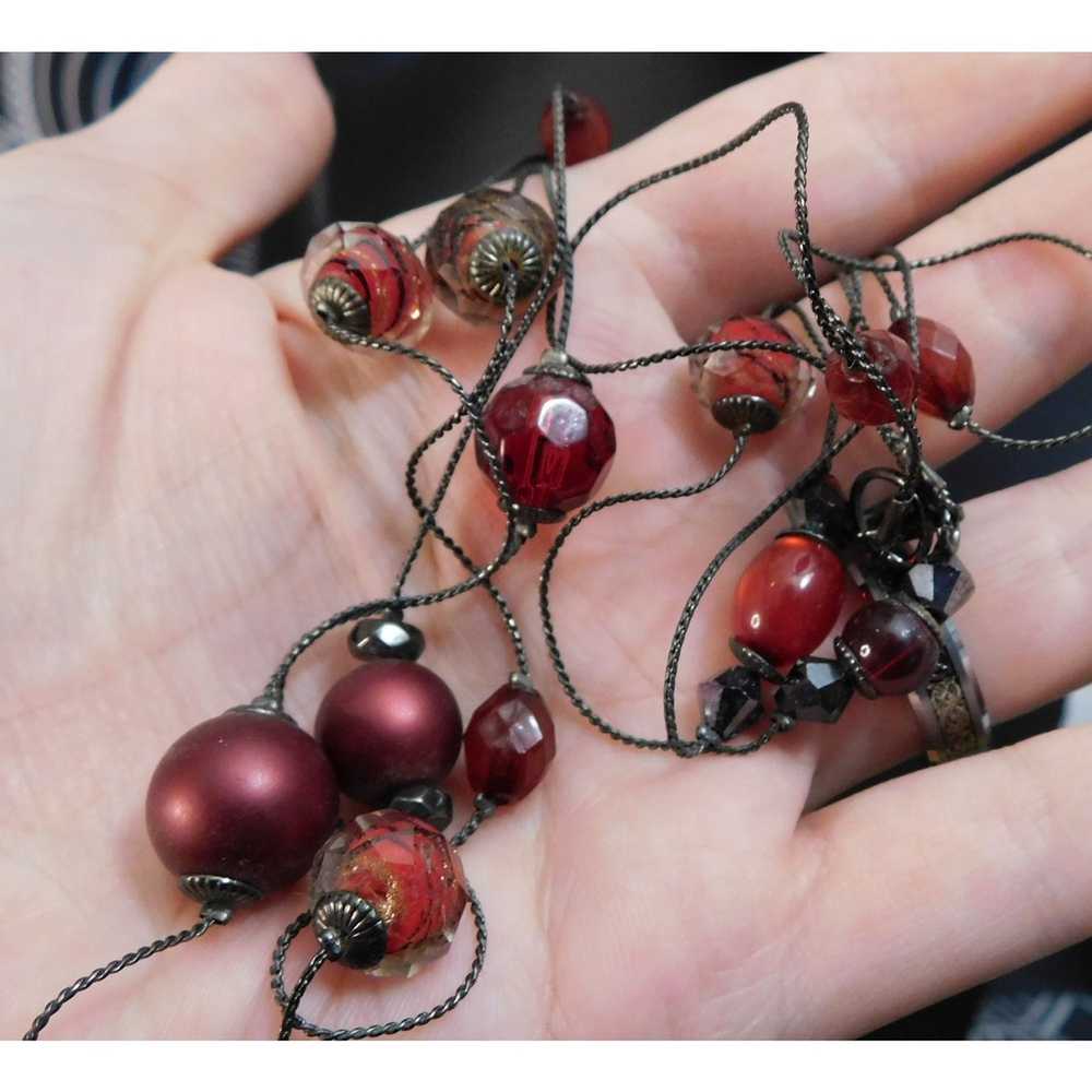 Other Red And Black Beaded Necklace - image 5