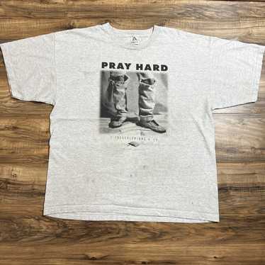 Religion × Vintage VTG 90s Pray Hard Jesus Religio