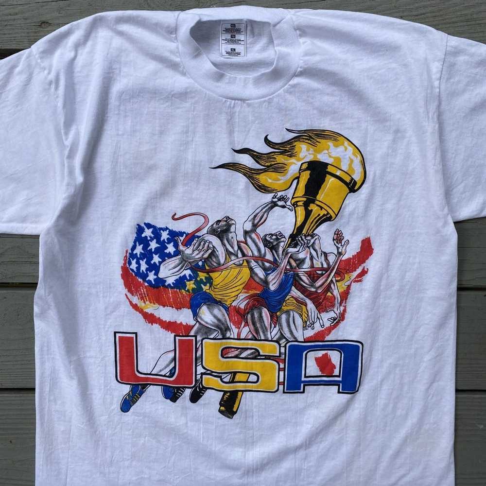 Tee Shirt × Usa Olympics × Vintage 1996 Atlanta O… - image 2