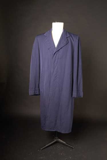 Vintage 1980s Navy Blue Overcoat Trench Coat