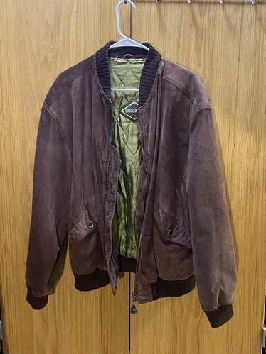 Hugo Boss × Vintage Hugo Boss suede bomber jacket