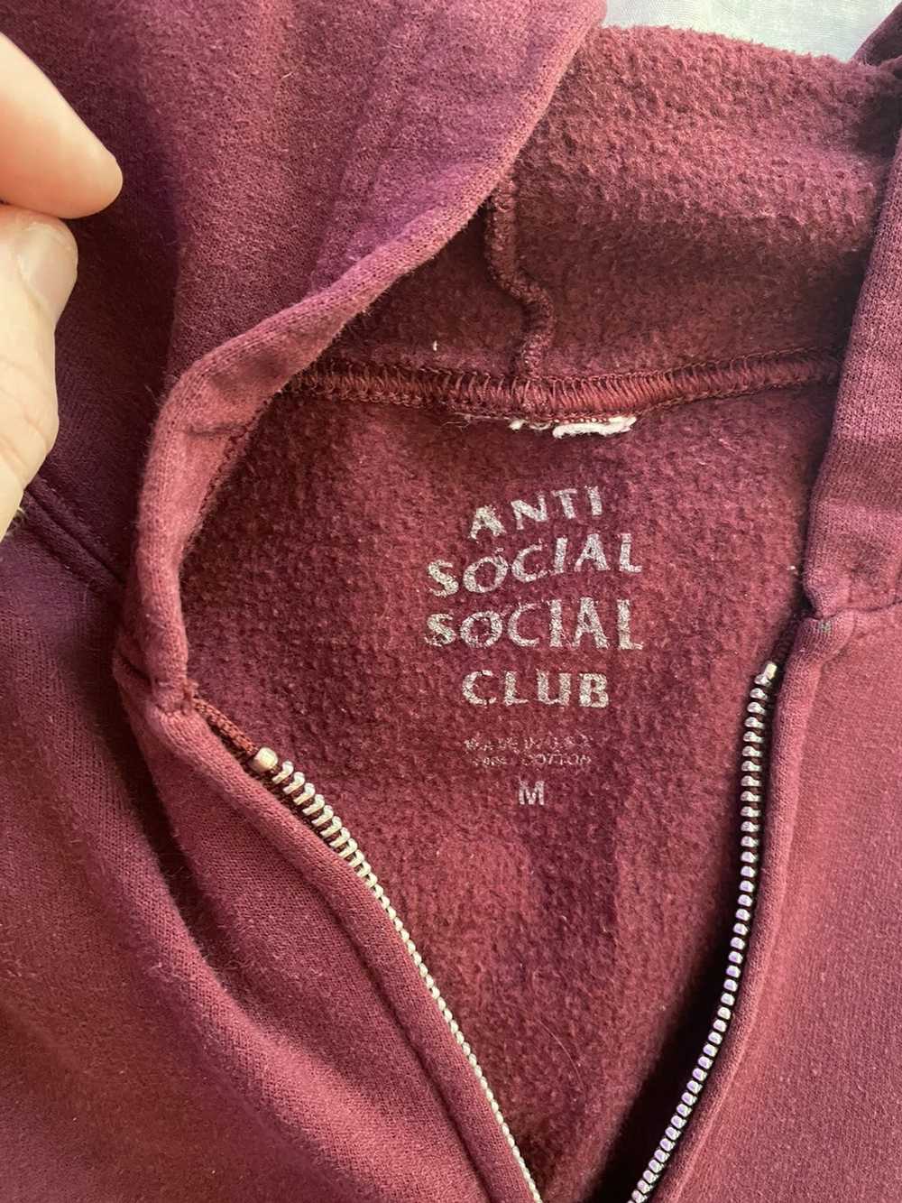 Anti Social Social Club Burgundy Anti Social Zip … - image 3
