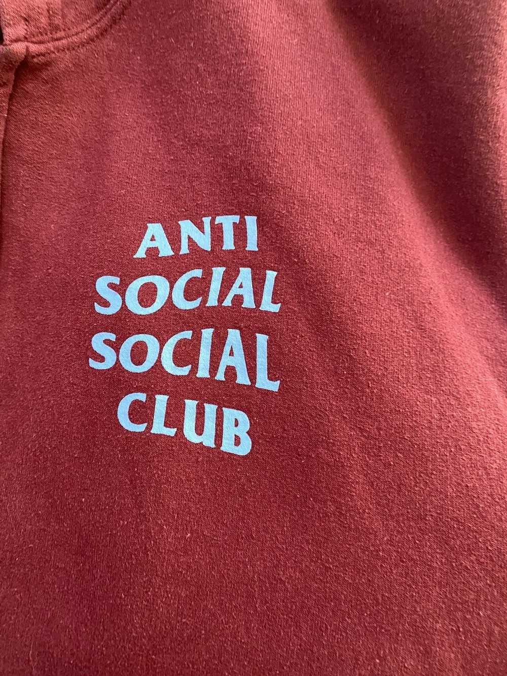 Anti Social Social Club Burgundy Anti Social Zip … - image 5
