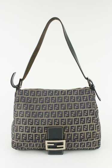 Fendi Ivory Zucca Canvas And Leather Mama Forever Bag Auction