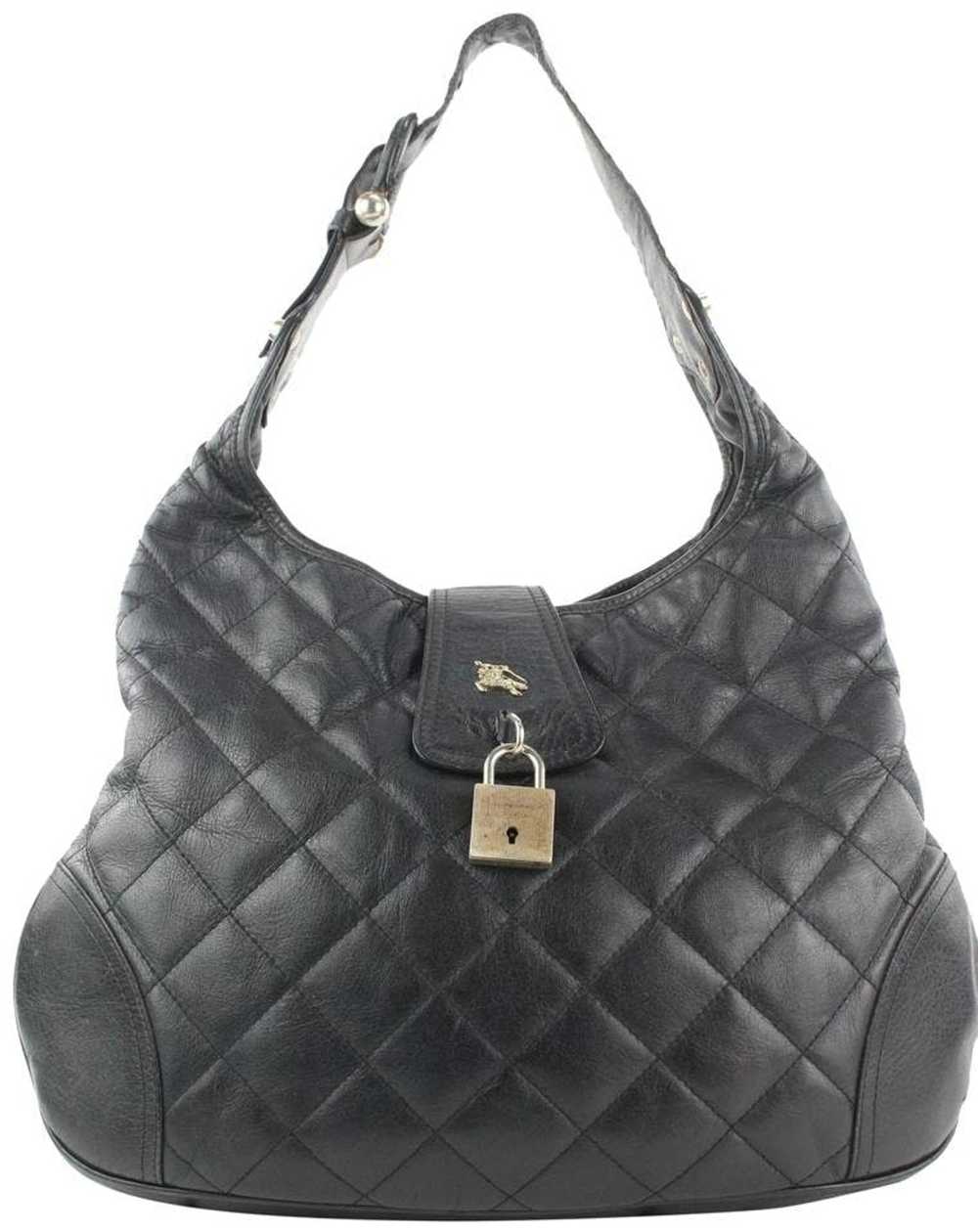 Burberry Burberry Black Quilted Leather Brook Hob… - image 1