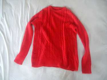 Handmade × Vintage Vintage Bright Red Knitwear Sw… - image 1