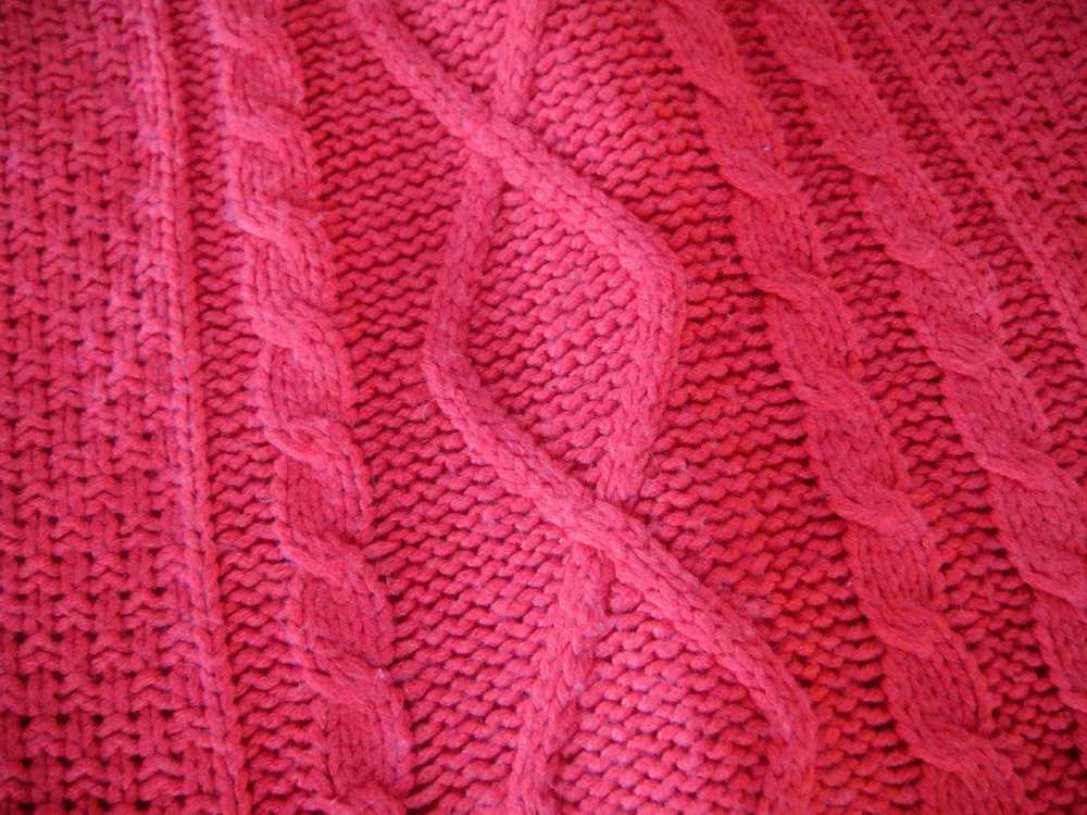 Handmade × Vintage Vintage Bright Red Knitwear Sw… - image 3