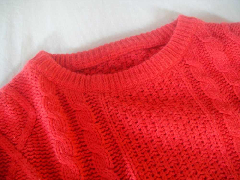 Handmade × Vintage Vintage Bright Red Knitwear Sw… - image 4