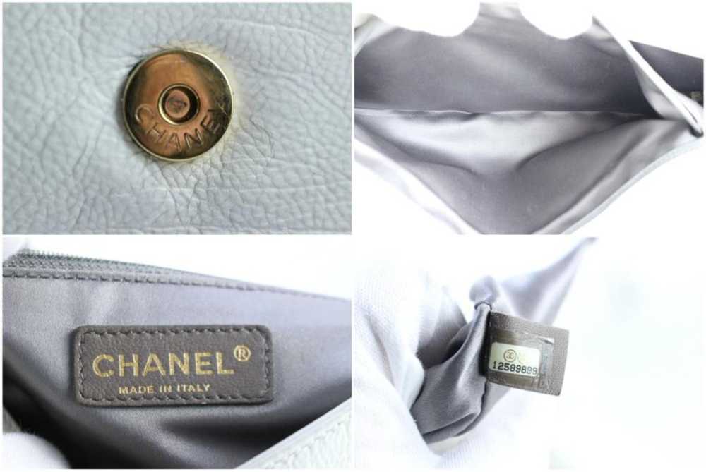 Chanel Chanel Jumbo White CC Logo Mosaic Chain Fl… - image 4
