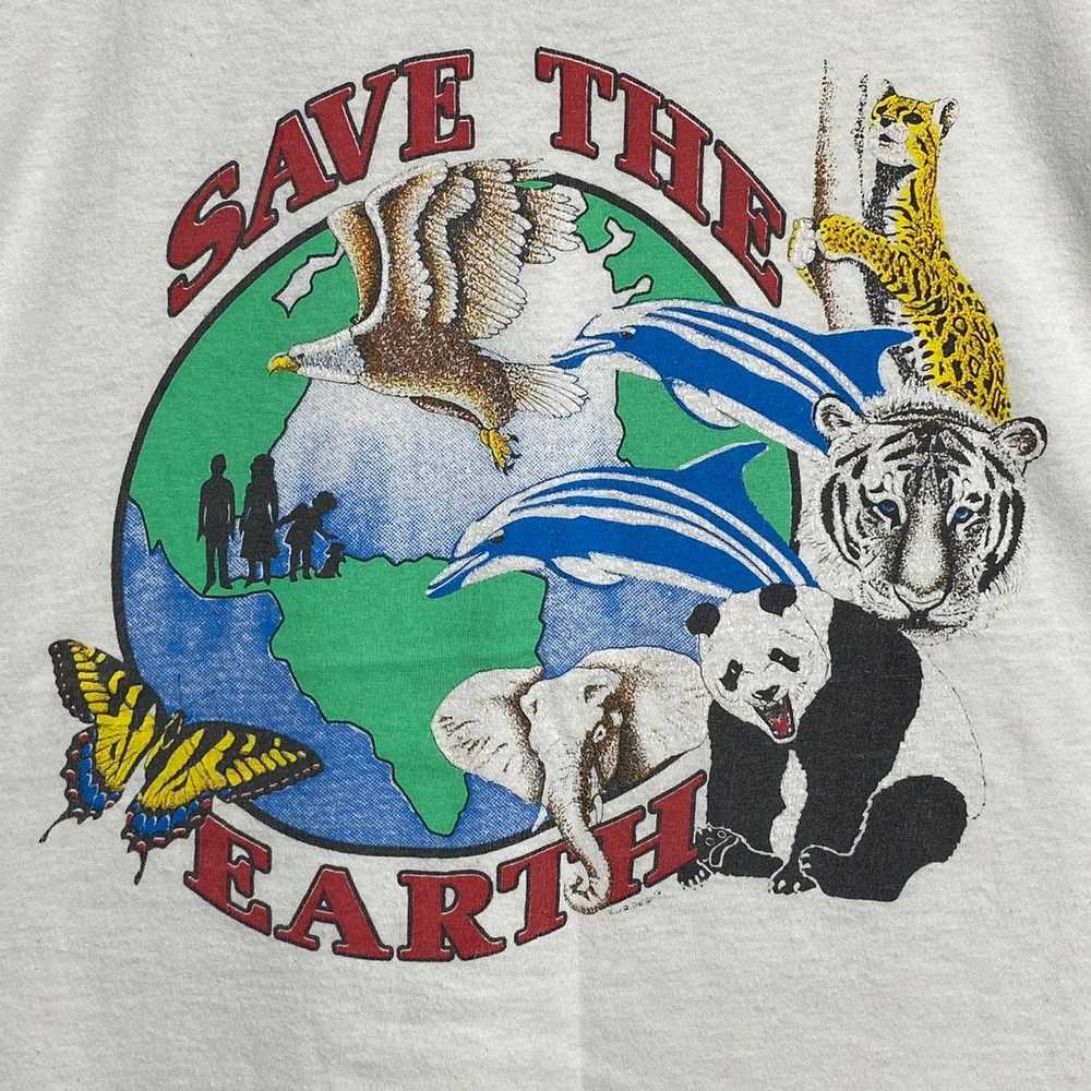 Animal Tee × Art × Vintage SAVE THE EARTH Vintage… - image 2