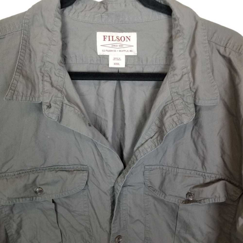 Filson C. C. Filson 3XL Long Sleeves Button Front… - image 2
