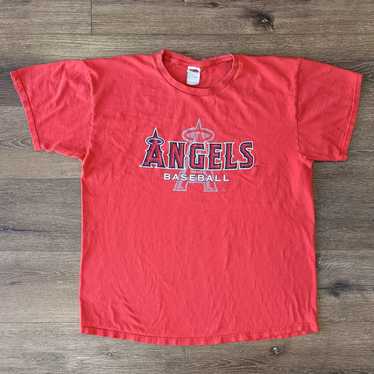 Los Angeles Angels of Anaheim text Distressed Vintage T-shirt 6 Sizes