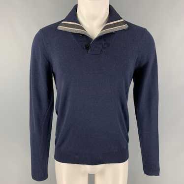 Armani Collezioni Blue Wool Blend VNeck Pullover - image 1