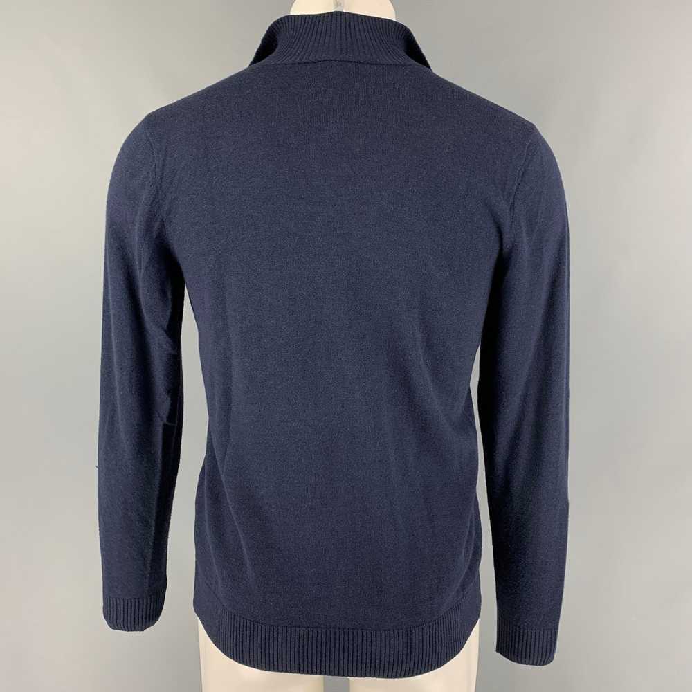 Armani Collezioni Blue Wool Blend VNeck Pullover - image 3