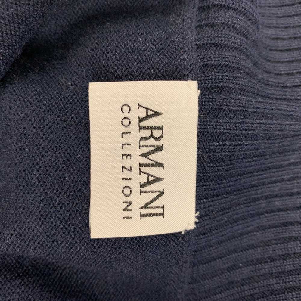 Armani Collezioni Blue Wool Blend VNeck Pullover - image 5