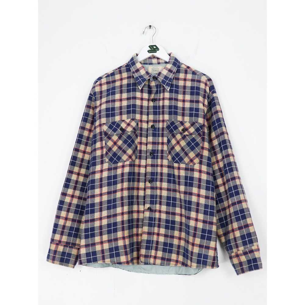 Sears × Vintage Vintage Sears Lined Flannel Shirt… - image 1