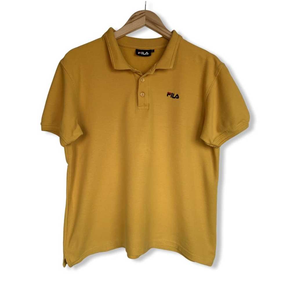 Fila × Streetwear Yellow FILA men’s polo shirt ad… - image 1