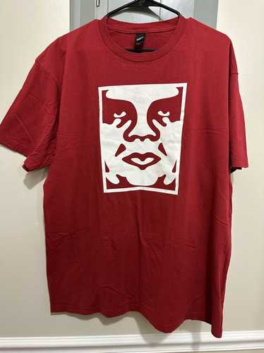 Obey Obey face logo T shirt