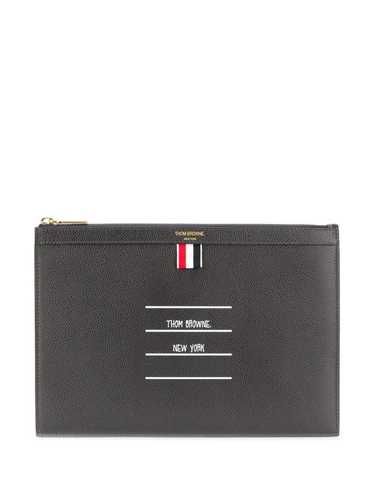 Thom Browne Grey/Charcoal Small Tablet Pouch (BNWT