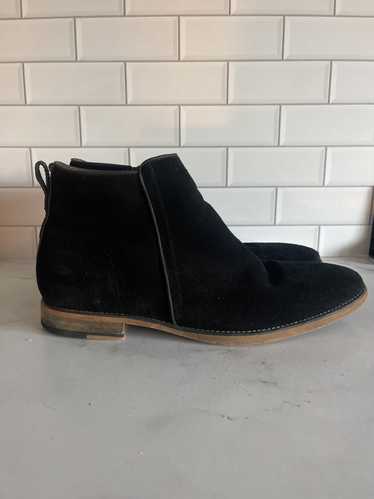 Vintage Black Suede Boots