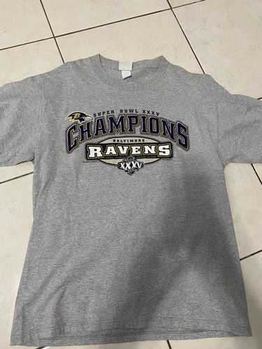 NEW YORK GIANTS BALTIMORE RAVENS SUPER BOWL XXXV VINTAGE 2001 T-SHIRT -  Bucks County Baseball Co.