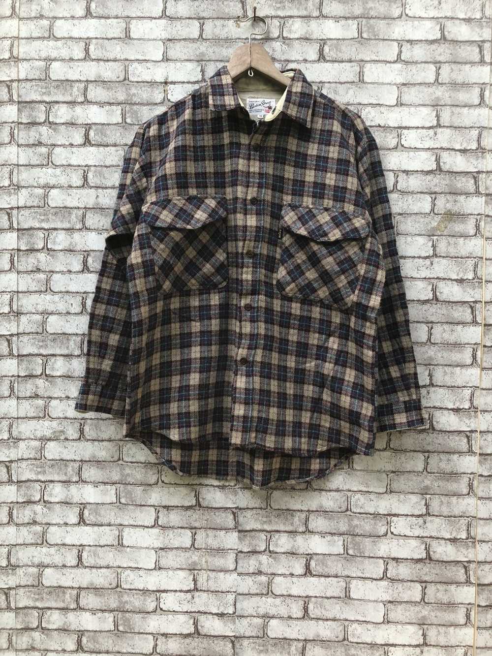 Japanese Brand × Vintage Vintage Bobson wool flan… - image 1