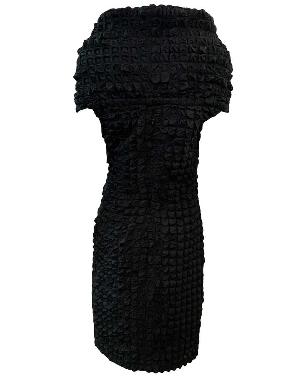 Diane Pernet 80s Black Cowl Neck Avant Garde Dress - image 3