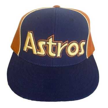 Vintage Houston Astros Jersey YOUTH LARGE Sand Knit MLB Baseball