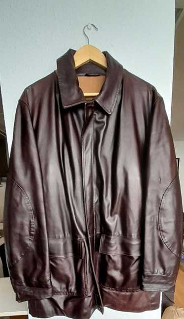 Pal Zileri Pal Zileri Brown Leather Jacket - image 1