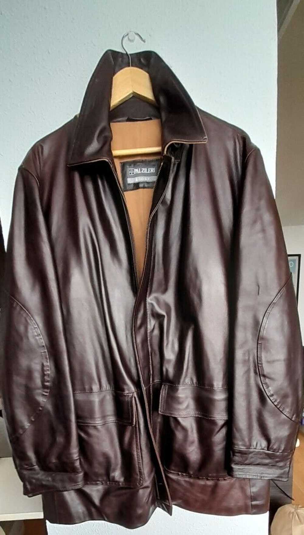 Pal Zileri Pal Zileri Brown Leather Jacket - image 2