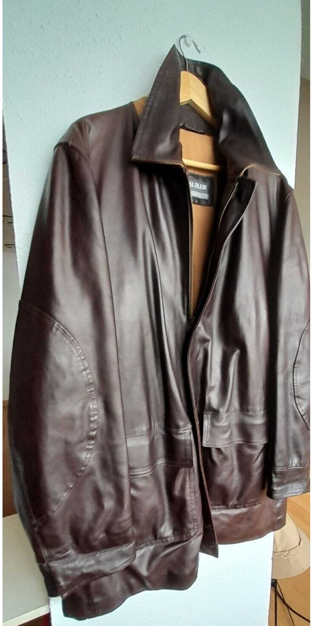 Pal Zileri Pal Zileri Brown Leather Jacket - image 3