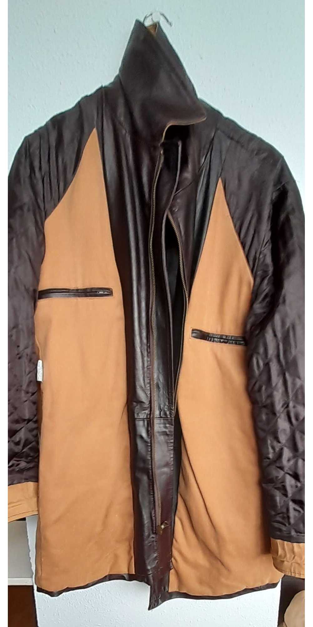 Pal Zileri Pal Zileri Brown Leather Jacket - image 5