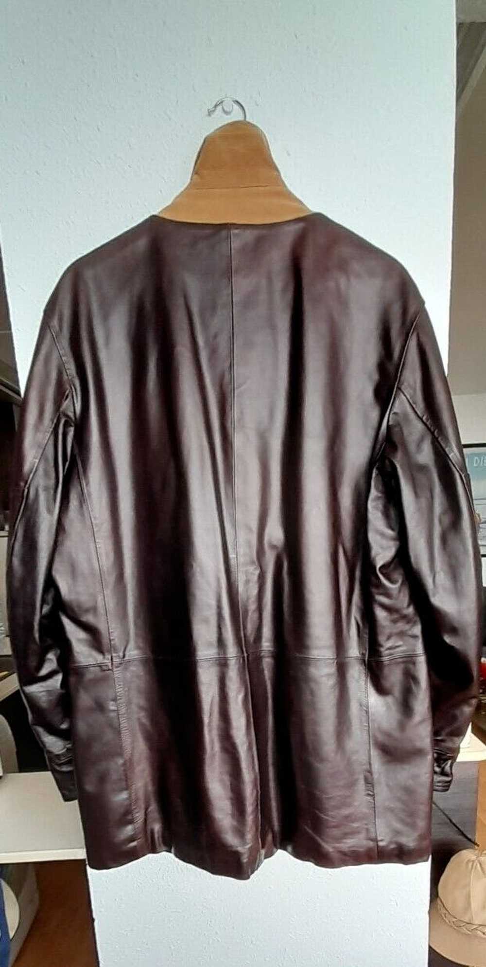 Pal Zileri Pal Zileri Brown Leather Jacket - image 6