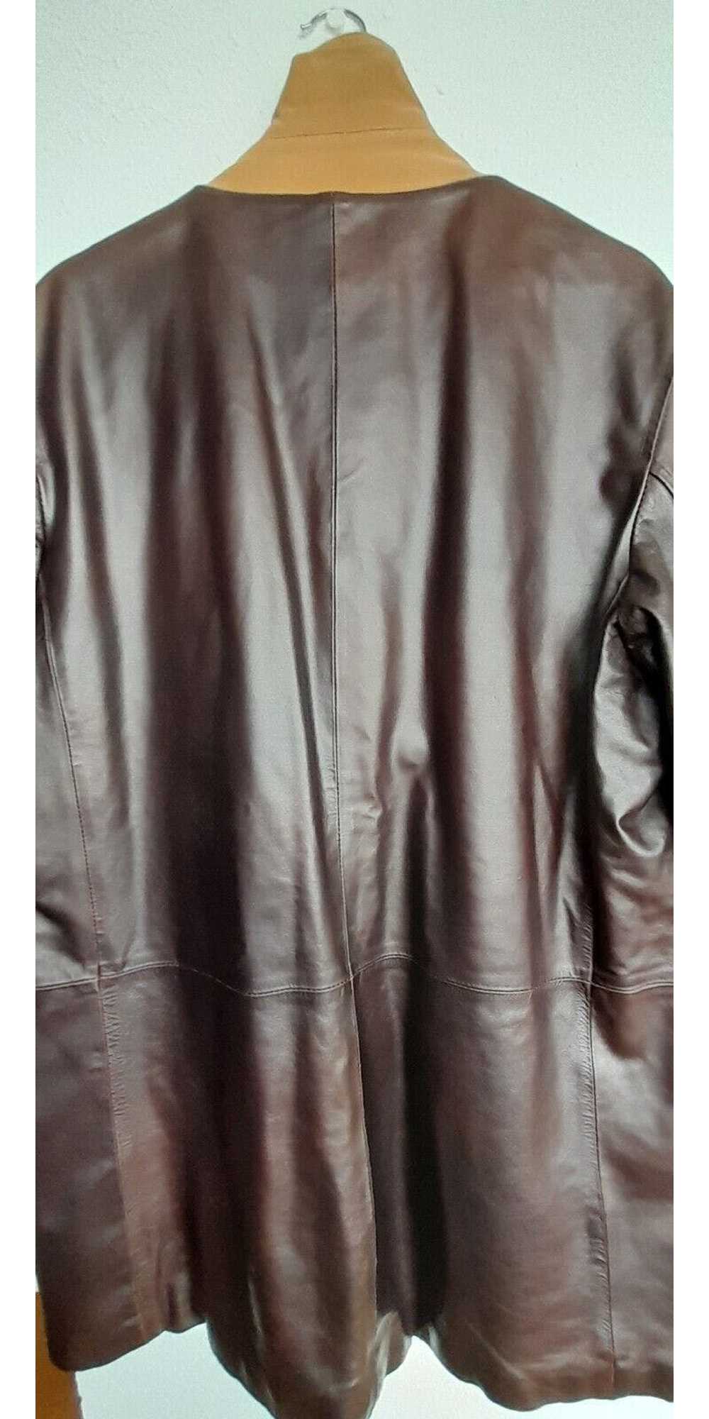 Pal Zileri Pal Zileri Brown Leather Jacket - image 7