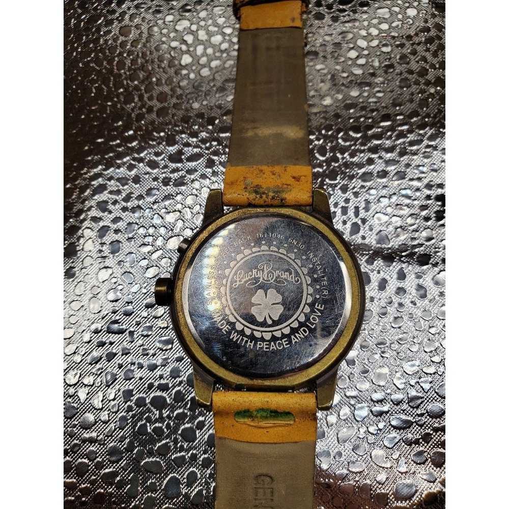 Lucky Brand Lucky Brand Peace Sign Leather Watch - image 6