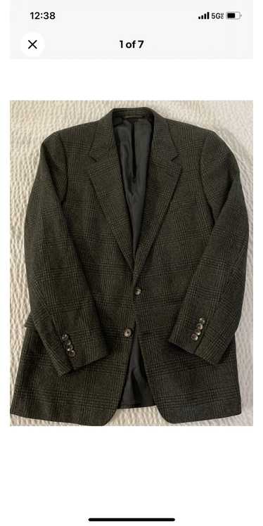 Hickey Freeman Cashmere Blend Check Print Jacket