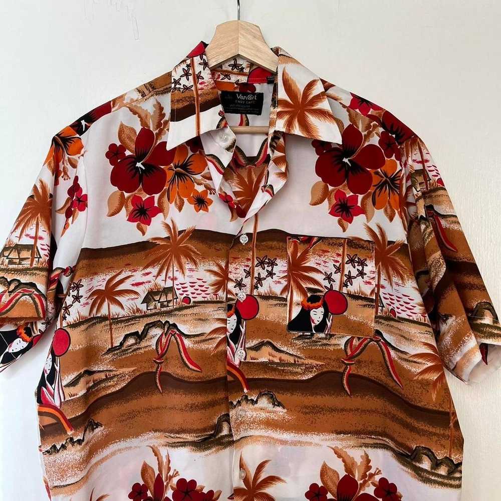 Vintage Vintage 70s deadstock hawaiian print butt… - image 1