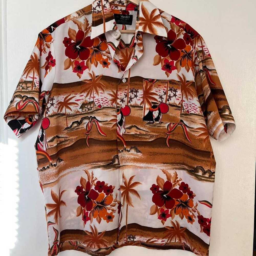 Vintage Vintage 70s deadstock hawaiian print butt… - image 2