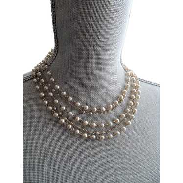 LUSTROUS Pearl Bead Necklace,Elegant multi Strand… - image 1