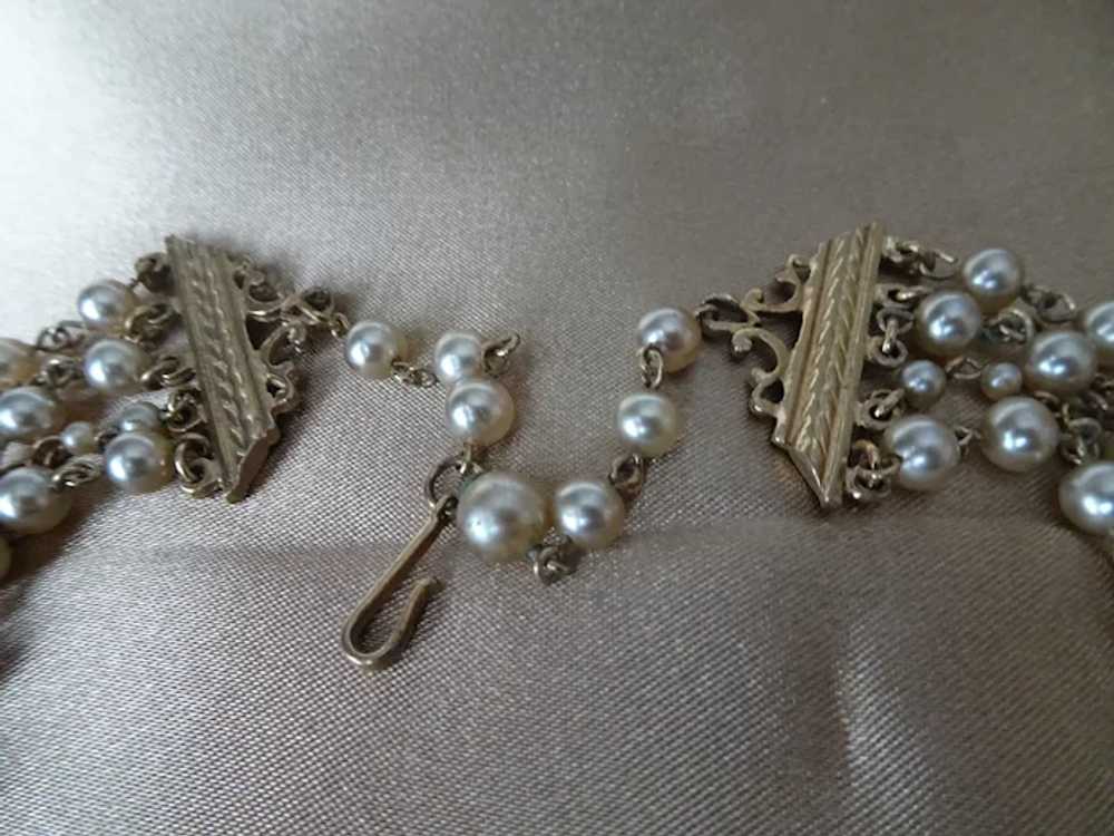 LUSTROUS Pearl Bead Necklace,Elegant multi Strand… - image 3