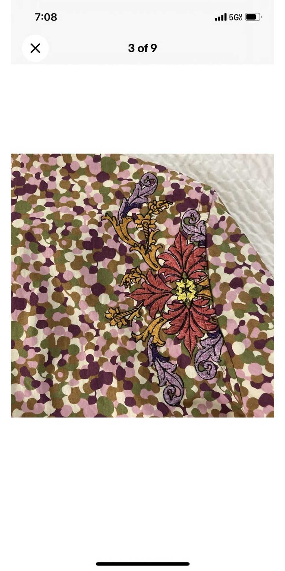 Robert Graham Dot Print Embroidered Detail Sport … - image 3