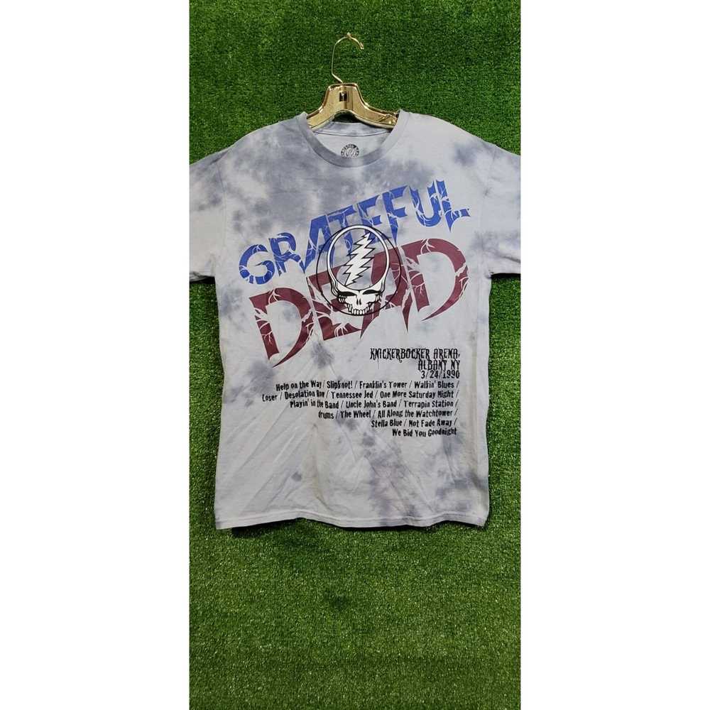 Grateful Dead Summer Tour ‘80 Men’s Bright Aqua T-shirt-Small