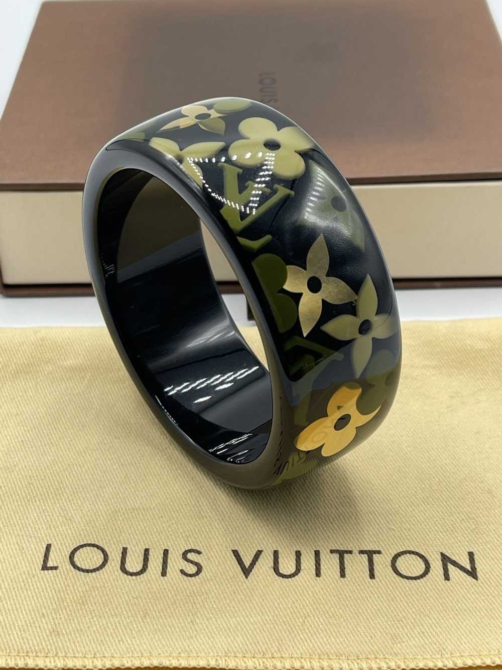 Louis Vuitton Pillow Nanogram Gold-toned Bangle Bracelet M00779