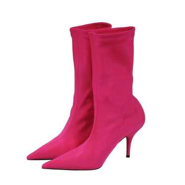 Balenciaga Women's Red Knife Pointed Toe Sock Boots For Sale at 1stDibs