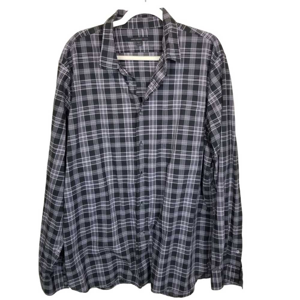 John Varvatos John Varvatos XXL Plaid Long Sleeve… - image 1