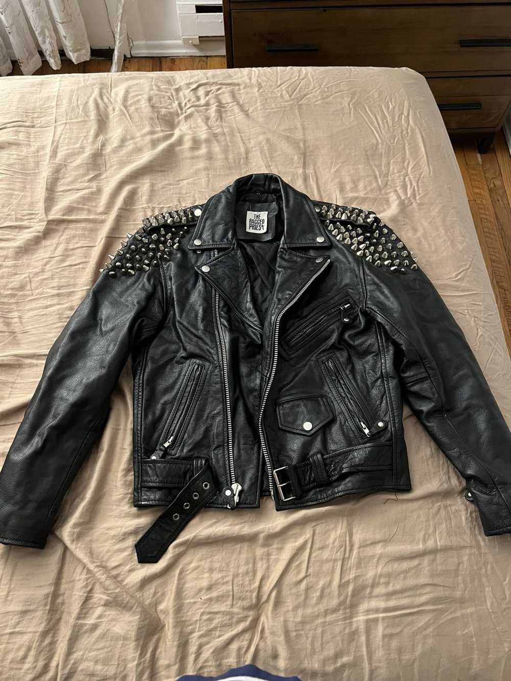 Designer Ragged Priest Leather Jacket with spikes - image 1