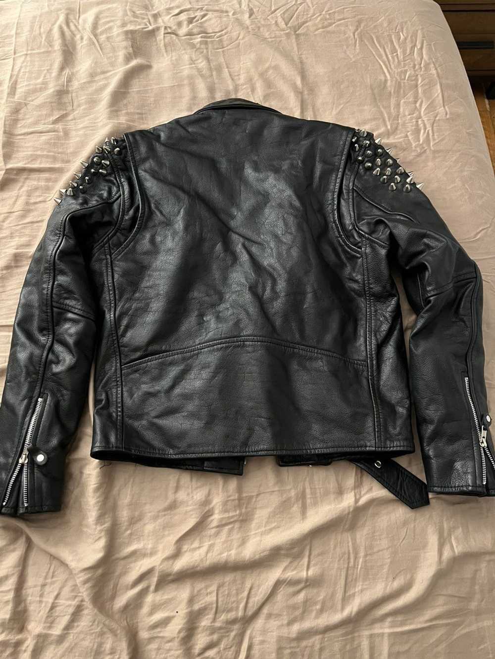 Designer Ragged Priest Leather Jacket with spikes - image 2