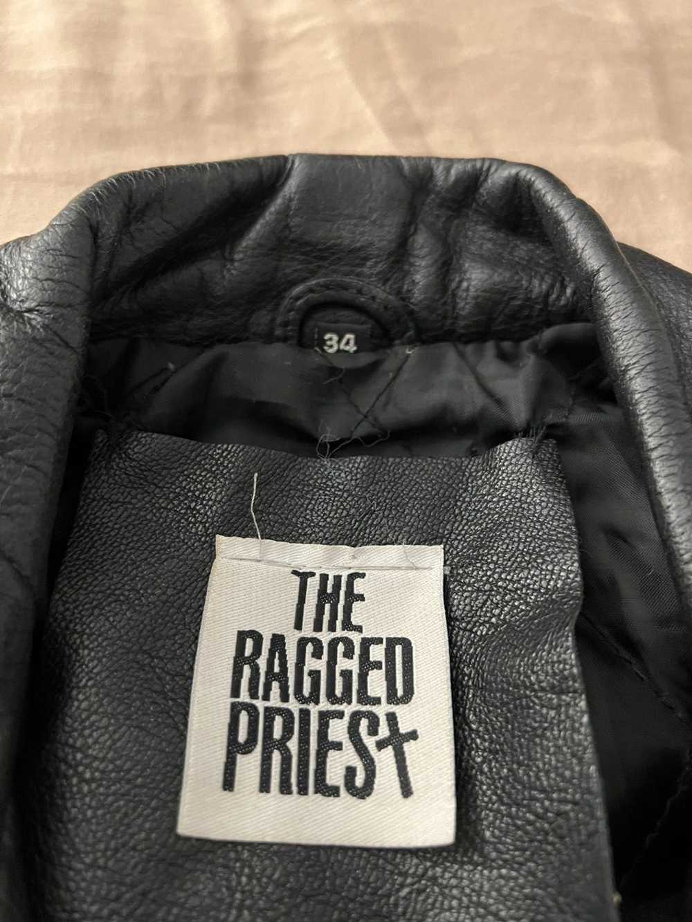 Designer Ragged Priest Leather Jacket with spikes - image 3