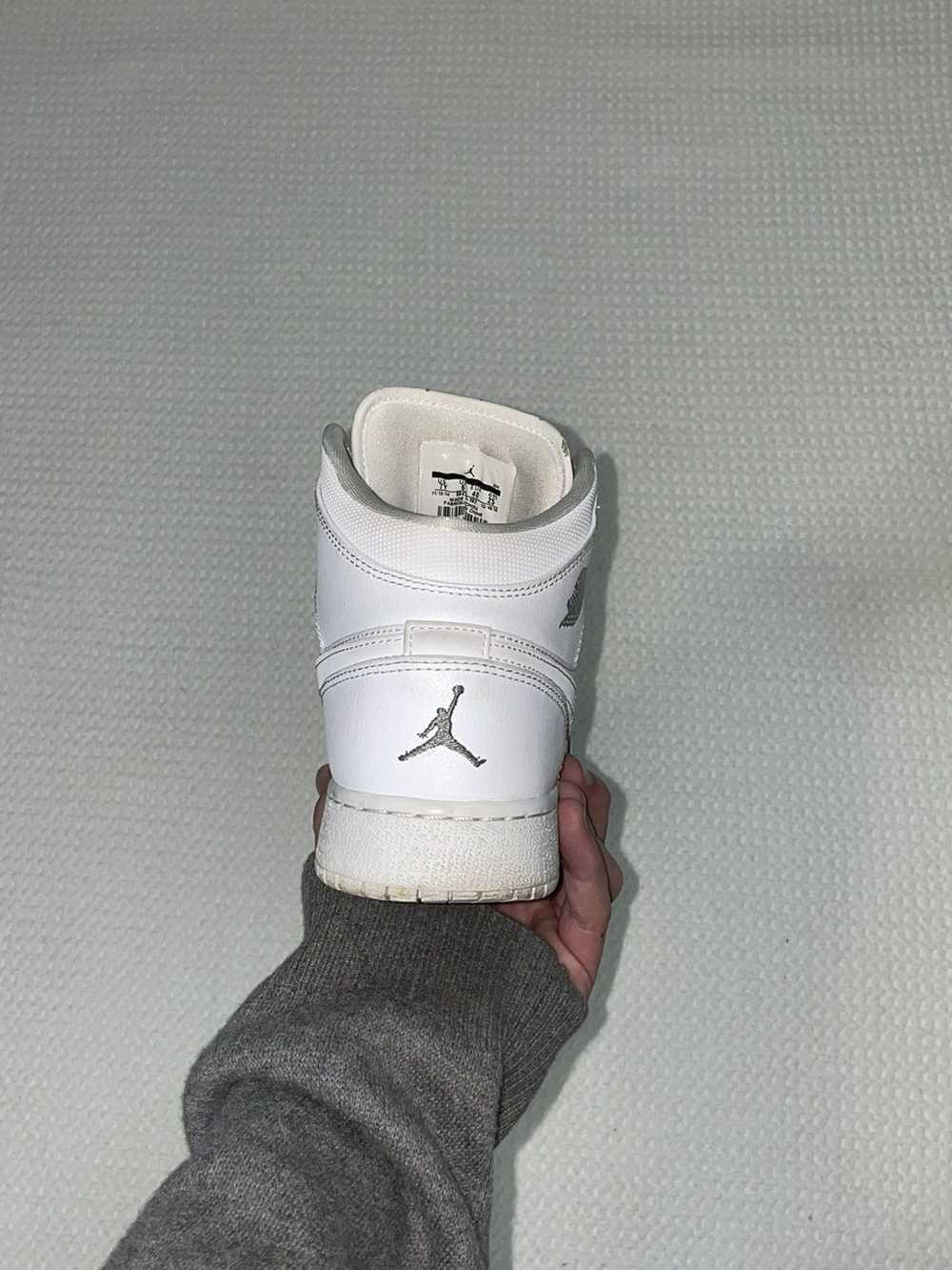 Jordan Brand × Nike Jordan 1 Mid-top white on whi… - image 4