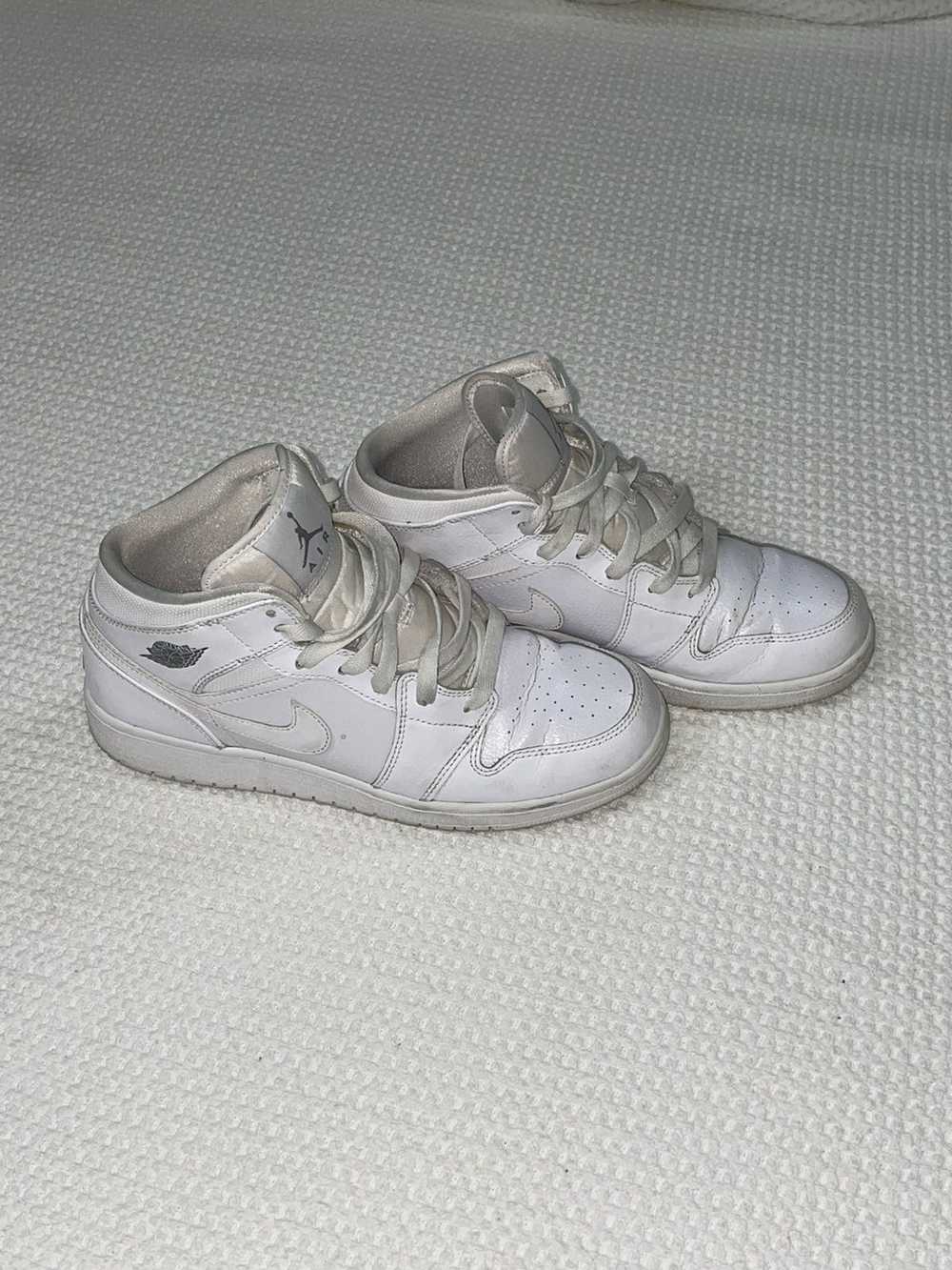Jordan Brand × Nike Jordan 1 Mid-top white on whi… - image 5